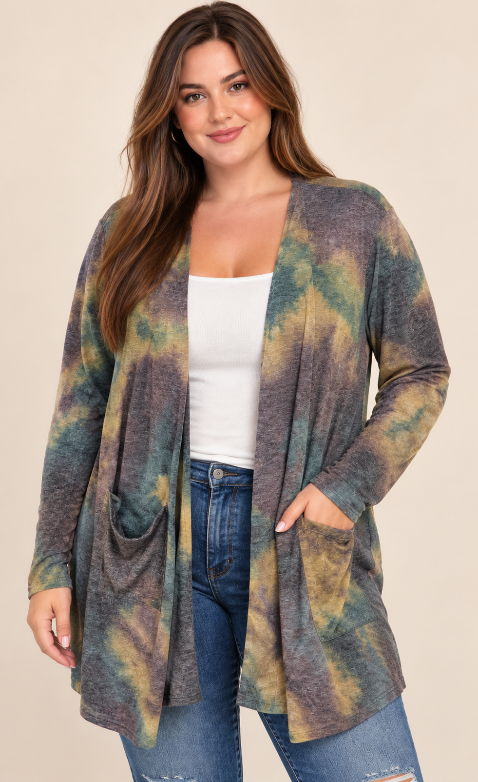 Heimish Tie-Dye Open Front Cardigan