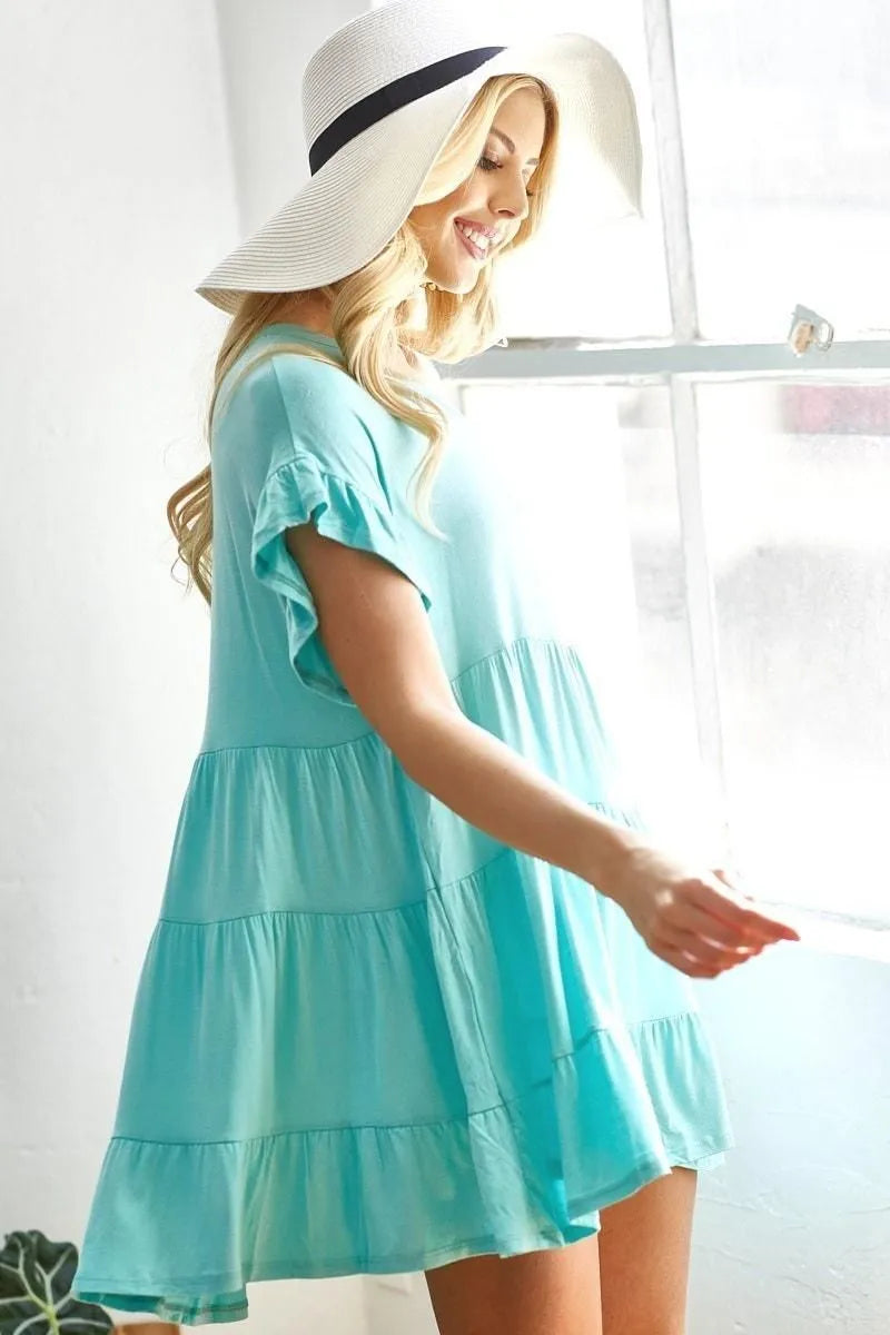 BiBi Tiered Ruffle Babydoll Top