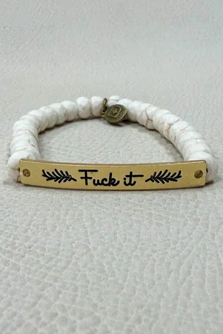 Sassy Bracelet "F*** It" Gold