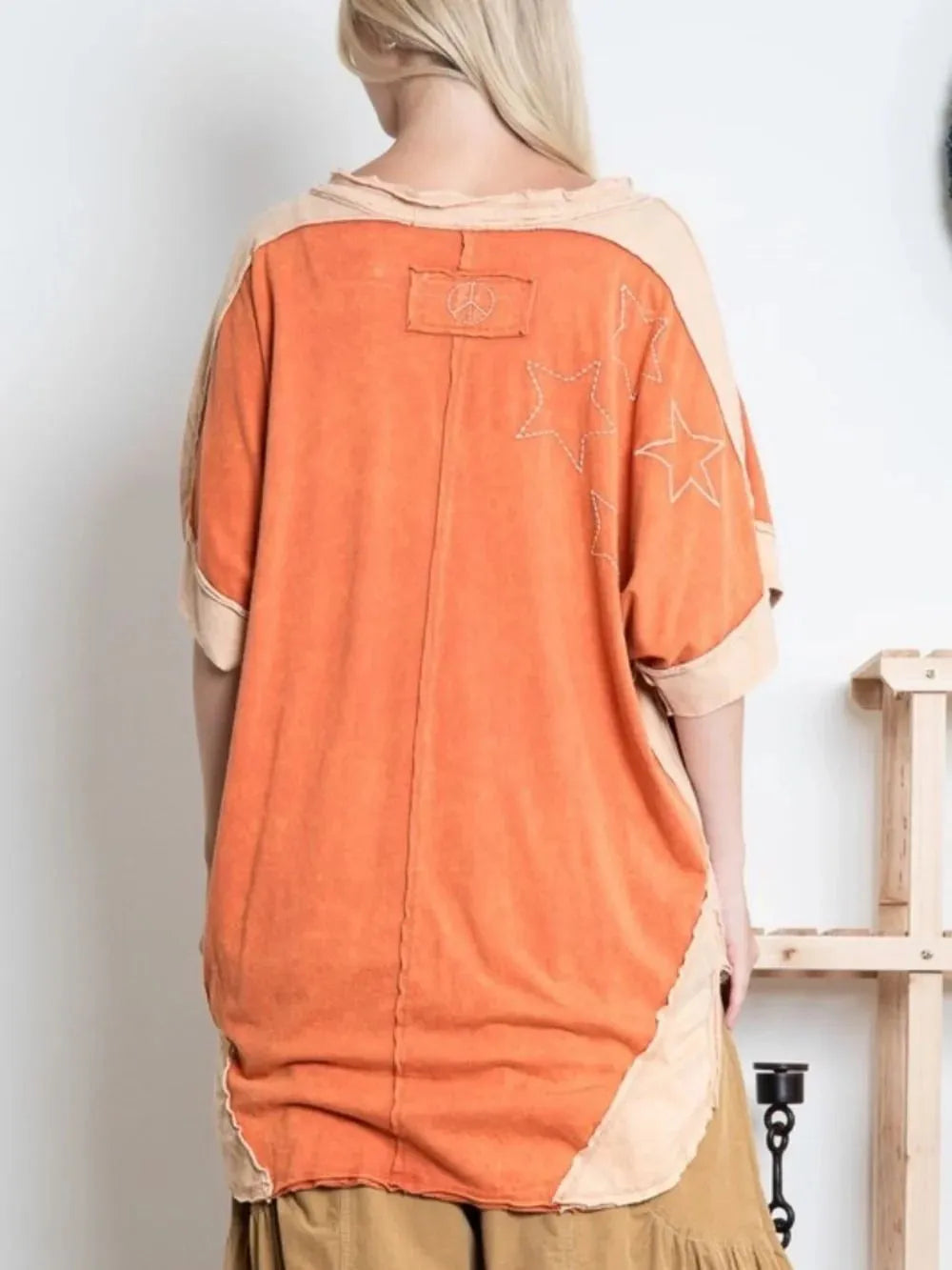 Bluevelvet Star Patch Tunic Top