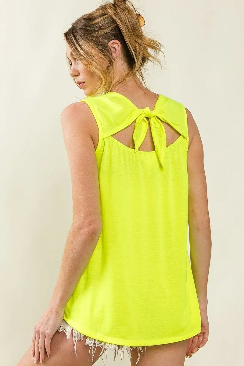 BiBi Bow Back Sleeveless Top