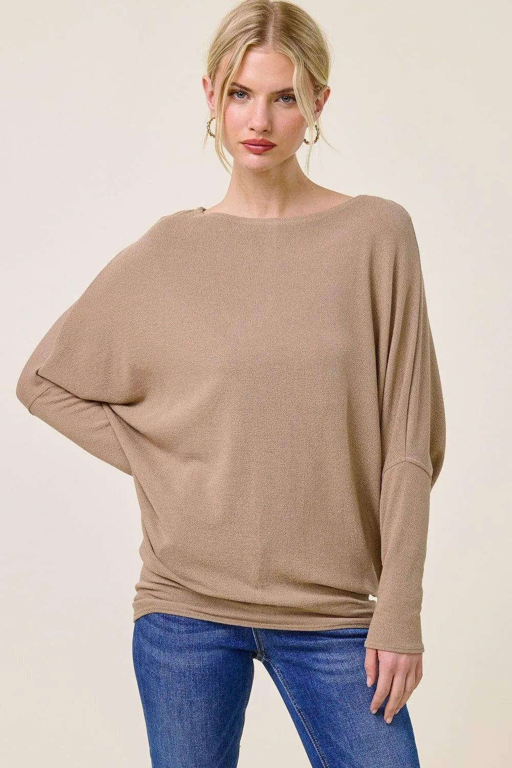Charlotte Avery Crepe Hacci Dolman Sleeve Top